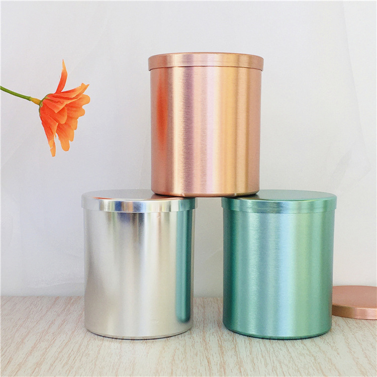 Aluminum empty candle container jar