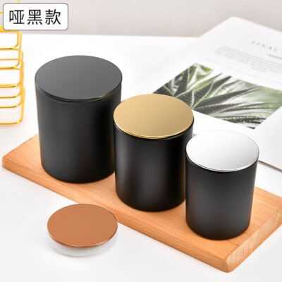 glass candle jar with bamboo lid
