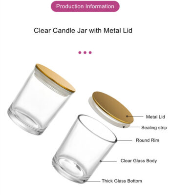 glass candle jar with bamboo lid