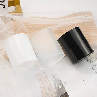glass candle jar with bamboo lid
