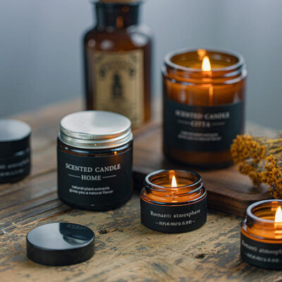 cylindrical scented candle gift box