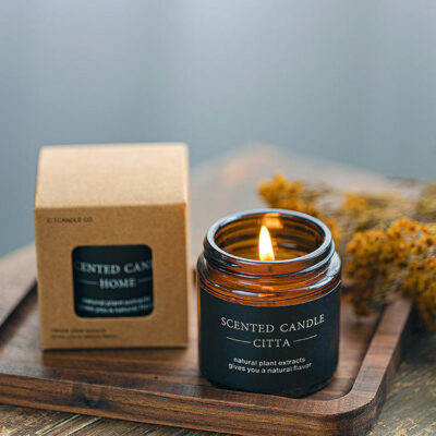 cylindrical scented candle gift box