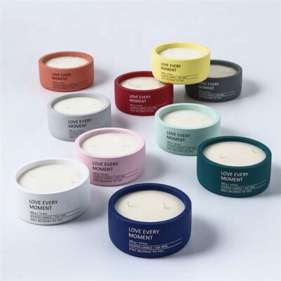 Colorful Concrete Candle Jars 2025