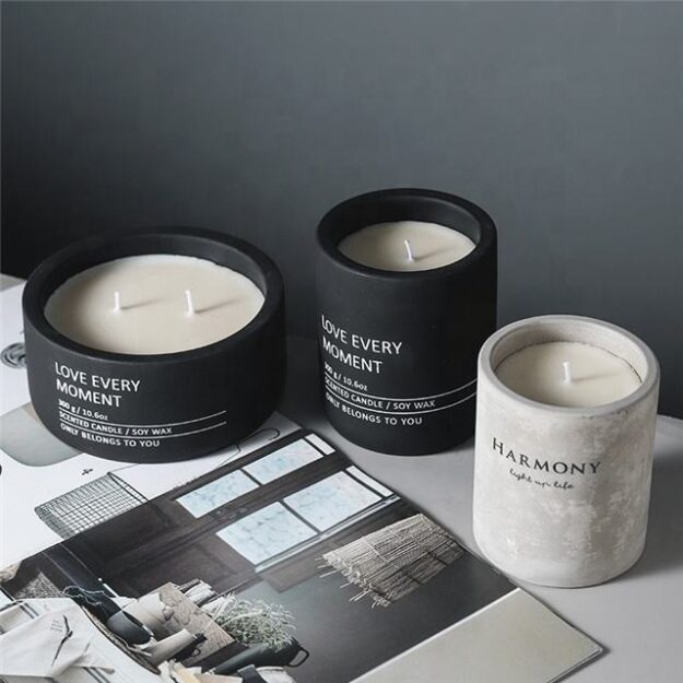 2025 Low MOQ Colorful Concrete Candle Jars – Cement Pottery (6) Colorful Concrete Candle Jars 2025