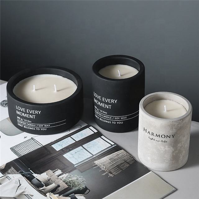 Colorful Concrete Candle Jars 2025