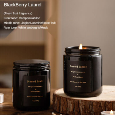 glass candle jar with lid