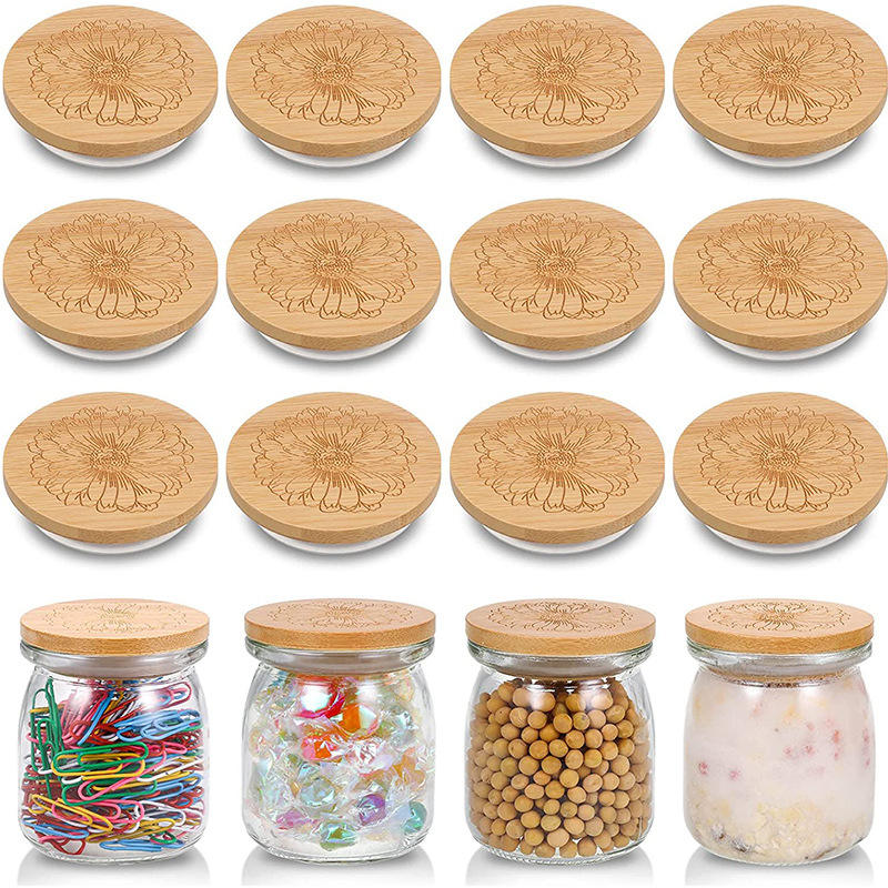 Bamboo & Wooden Candle Lid Set – Custom Factory Options (6) Custom Wood Candle Lid