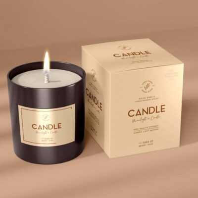 candle gift box with custom logo design