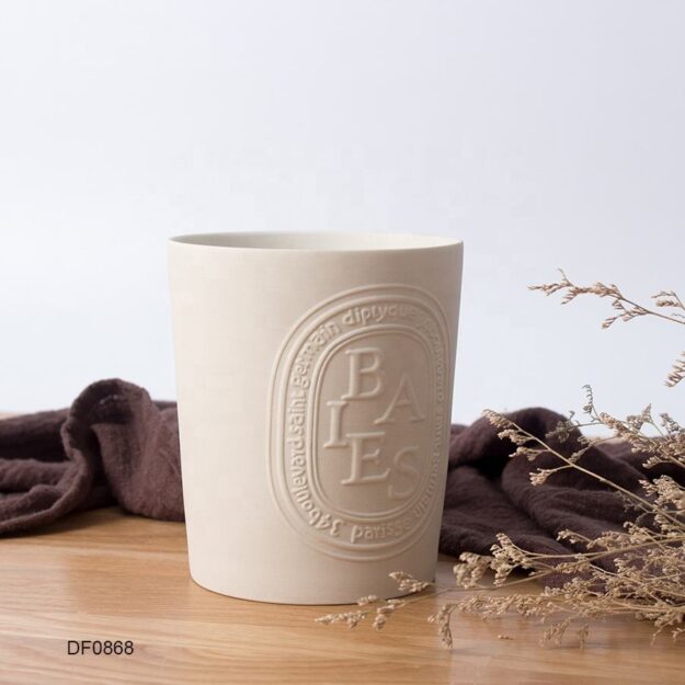 Custom Ceramic Candle Jars for Home Decor & Wedding Use (1) Ceramic Candle Jars for Elegant Wedding