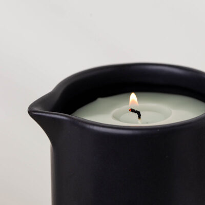 ceramic cylinder candle jar with spout