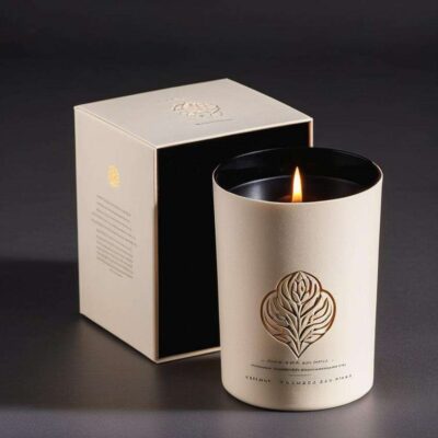 embossing cardboard candle box square
