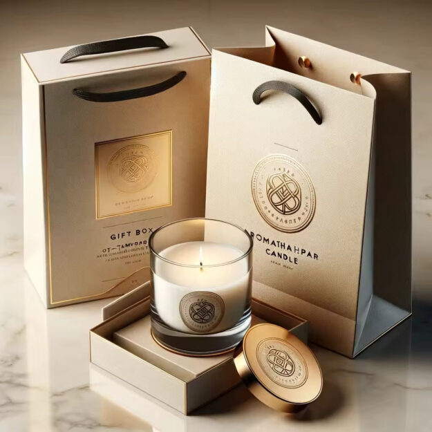 Customized Luxury Embossing Cardboard Round Rigid Candle Box (4) Square Candle Gift Box