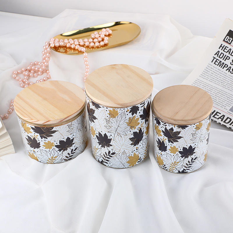 Empty Luxe Glass Candle Jars with Bamboo Lids – 4oz to 16oz Manufacturer (1) Luxe Glass Candle Jar with Bamboo Lid