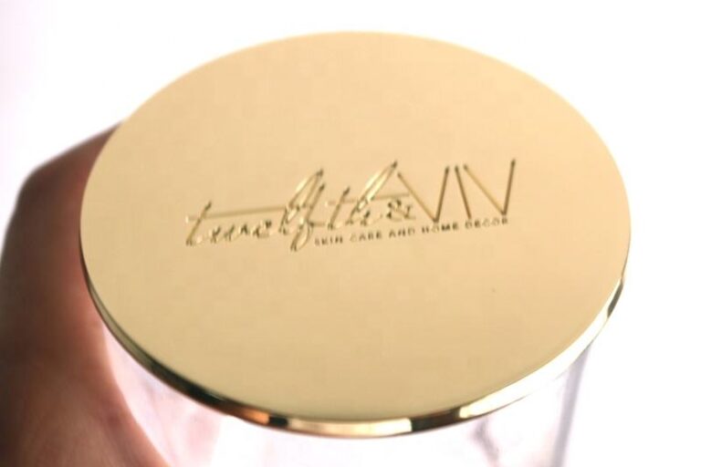 Gold Metal Candle Jar Lid