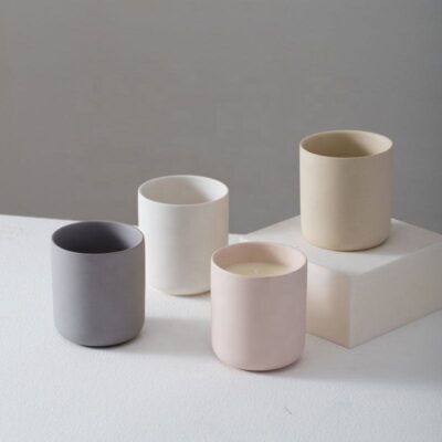 Ceramic Candle Containers with Lids