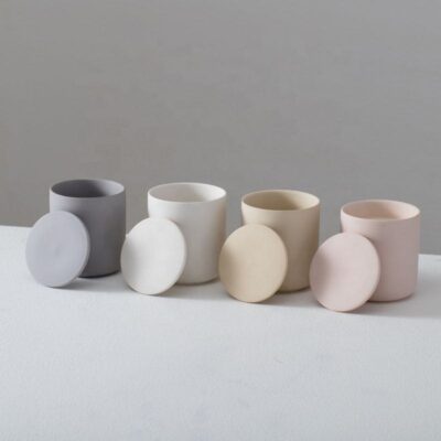Ceramic Candle Containers with Lids