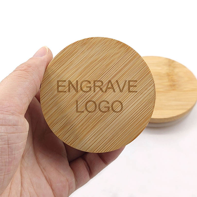 Wholesale Custom Logo Bamboo Lid – Round Wooden Candle Cover (1) Custom Logo Bamboo Lid
