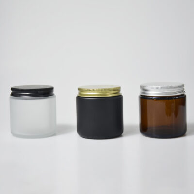 glass candle jars with aluminum lids