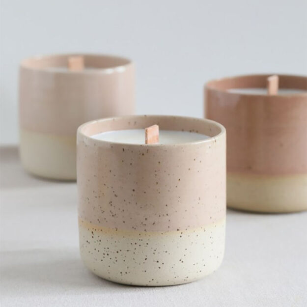 Wholesale Handmade Ceramic Candle Jars – Speckled Glaze Vessels (1) Ceramic Candle Vessels Wholesale