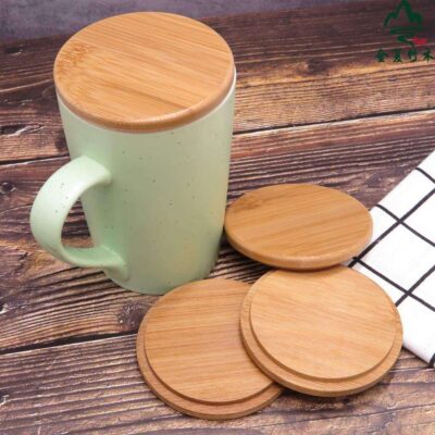 Wooden Lid and Bamboo Cup Cover