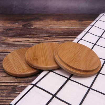 Wooden Lid and Bamboo Cup Cover