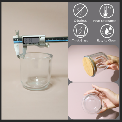 Bulk 10oz clear glass candle jars