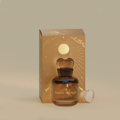 candle gift box with gold foil