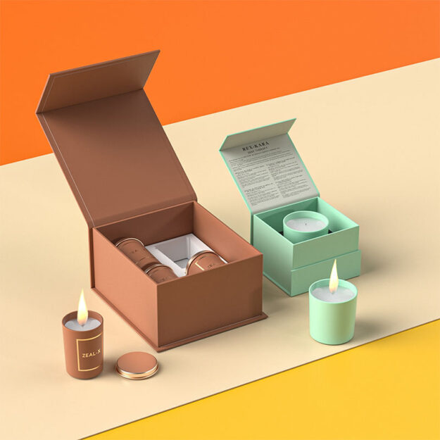 luxury rigid paper candle gift boxes