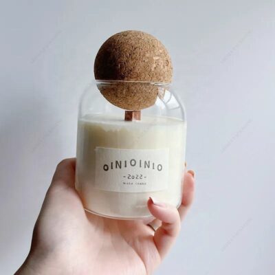 Custom double-wall glass candle jars