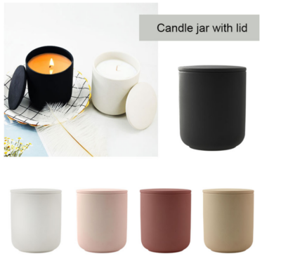 Custom marble ceramic candle jars