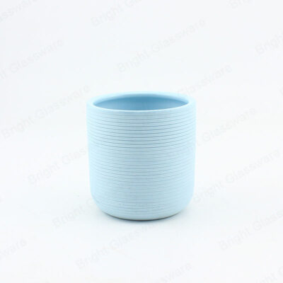 Custom marble ceramic candle jars