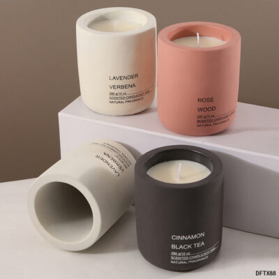 Custom marble ceramic candle jars