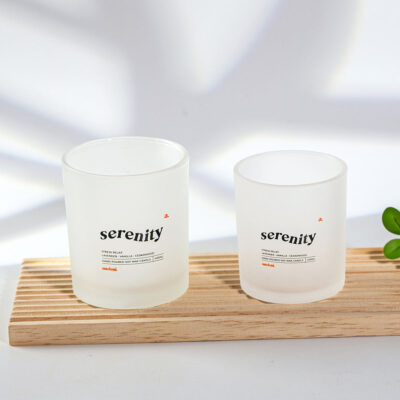 Custom matte black glass candle jars