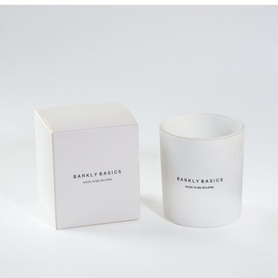 Custom matte black glass candle jars