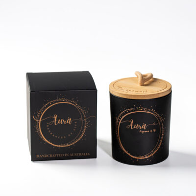 Custom matte black glass candle jars