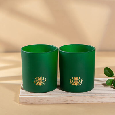 Custom matte black glass candle jars