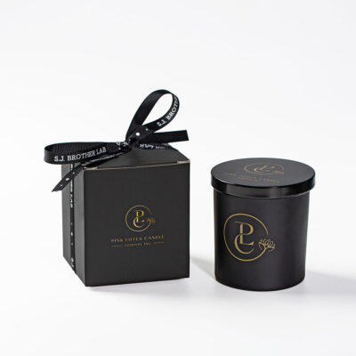 Custom matte black glass candle jars