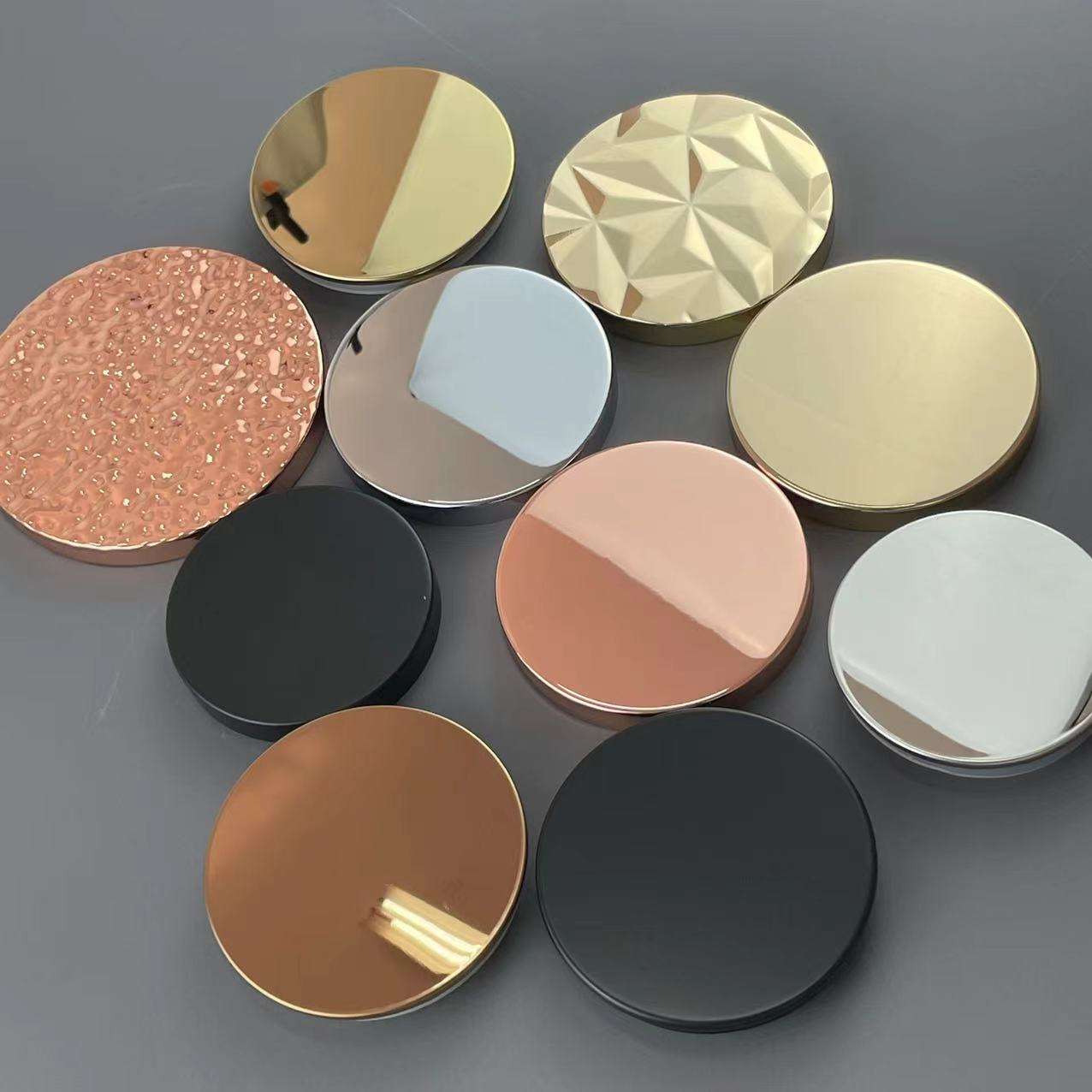 metal candle jar lids with logo