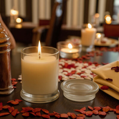glass candle jars with glass lid