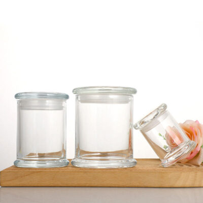 glass candle jars with glass lid