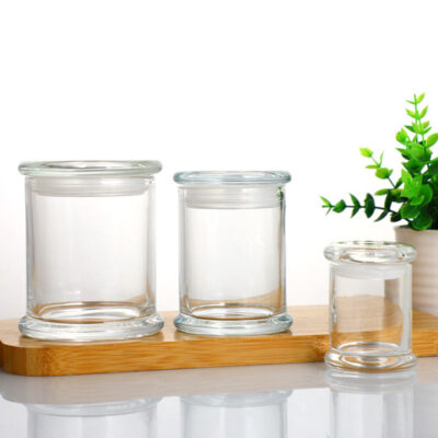 glass candle jars with glass lid