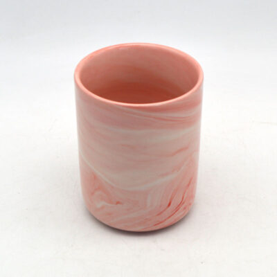 marble ceramic candle jars