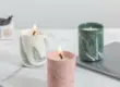 marble ceramic candle jars